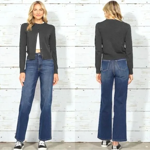 Judy Blue High Rise Tummy Control Classic Straight Jeans Dark Wash NWT - Picture 7 of 15